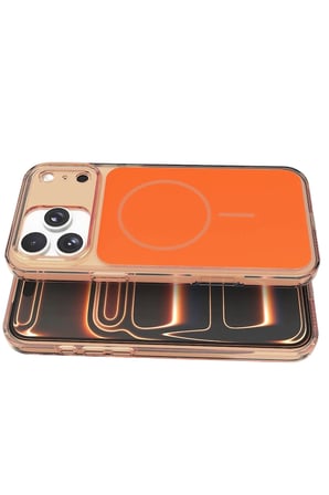 Mey İthalat®   iPhone 17 Pro Max Bruma Magsafe Kapak - Turuncu