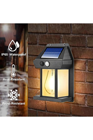 Güneş Enerjili Bahçe Led Ampul Hareket Sensörlü Bahçe Led  Su Geçirmez 3 Mod'lu Solar Led