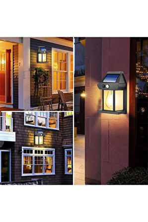 Güneş Enerjili Bahçe Led Ampul Hareket Sensörlü Bahçe Led  Su Geçirmez 3 Mod'lu Solar Led