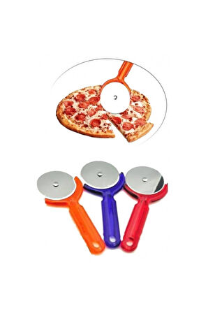 2 adet  Pizza Dilimleyici Hamur Kesici Rulet Plastik Saplı Pizza Kesici Paslanmaz Çelik Yuvarlak Rul