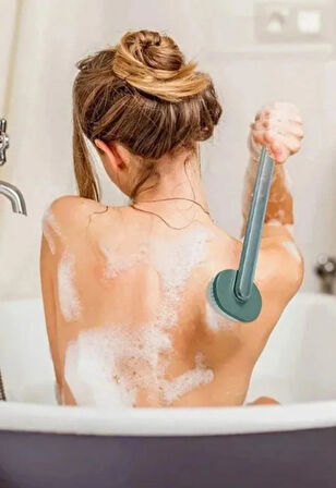 Banyo Fırçası Duş Jeli Hazneli Uzun Saplı Banyo Sırt Fırçası Şampuan Hazneli Kese Fırçası