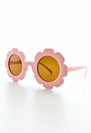 Kids Güneş Gözlüğü Pembe Papatya Çerçeve UV 400 Korumalı CE Belgeli Güneş Gözlüğü