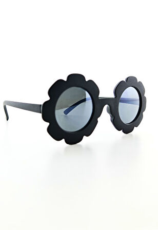 Kids Güneş Gözlüğü Siyah Papatya Çerçeve UV 400 Korumalı CE Belgeli Güneş Gözlüğü