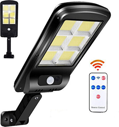 2  Adet  Büyük Boy 128 Led Solar Bahçe Sokak Lambası Hareket Sensörlü Kumandalı 3 Modlu  Güneş Enerj