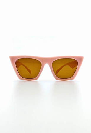 Kids Güneş Gözlüğü Pembe Çekik Çerçeve UV 400 Korumalı CE Belgeli Çocuk Güneş Gözlüğü