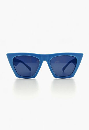 Kids Güneş Gözlüğü Mavi Çekik Çerçeve UV 400 Korumalı CE Belgeli Çocuk Güneş Gözlüğü