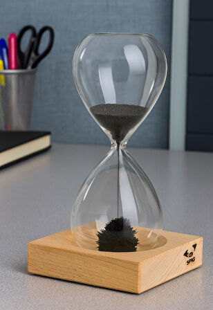 3 Lü Masa Üstü Seti – Newton Balans, Kum Saati, Led Işıklı Karahindibağ Küre Dekoratif Ofis Hediyesi