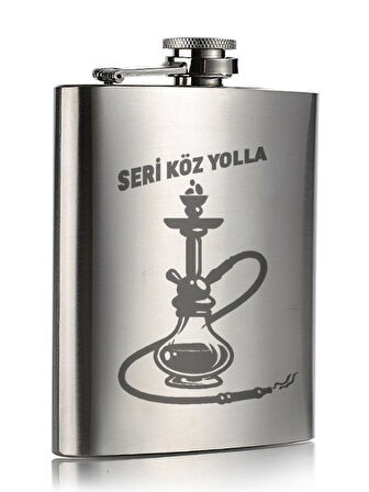 Seri Köz Yolla Temalı 9 Oz Paslanmaz Çelik Cep Matarası 266 Ml İçecek Cep Matarası