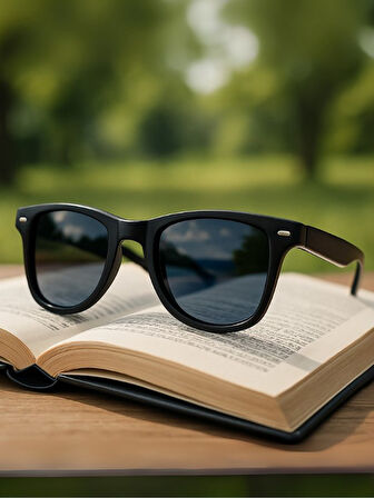 Kids  Siyah Güneş Gözlüğü Pinli Çerçeve UV 400 Korumalı CE Belgeli 