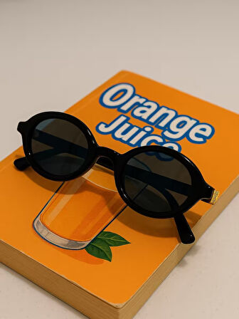 Eliza Kadın Siyah Güneş Gözlüğü Gold Sap Detay Siyah Çerçeve UV 400 Korumalı CE Sertifikalı 