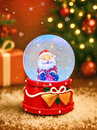 2026 Yeni Yıl led Işıklı Noel Baba Kar Küresi – 2026 Yılbaşı Temalı Dekoratif Süs 048