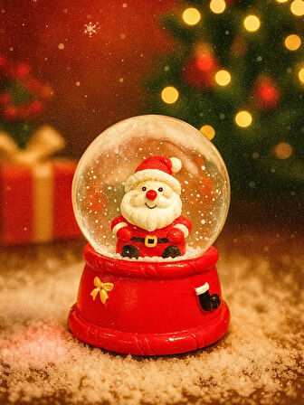 2026 Yeni Yıl led Işıklı Noel Baba Kar Küresi – 2026 Yılbaşı Temalı Dekoratif Süs 048
