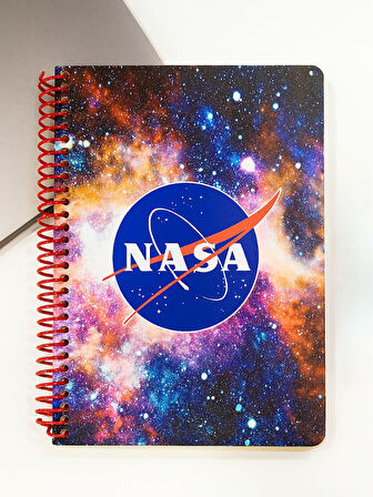 NASA Temalı Spiral Çizgili Defter – 80 Yaprak, 160 Sayfa (18 x 24 cm)