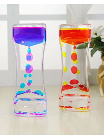 4 Adet Renkli Sıvı Damla Hareket Saati – Rahatlatıcı Dekor Masa ve Ofis Aksesuarı