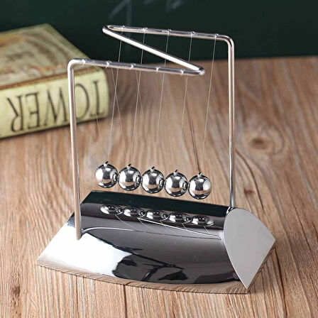 Lüks Newton Balance Denge Topu Büyük Boy Z Cradle Şık Ofis Hediyesi