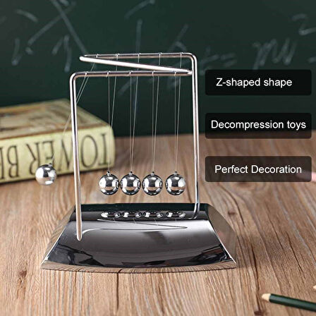 Lüks Newton Balance Denge Topu Büyük Boy Z Cradle Şık Ofis Hediyesi