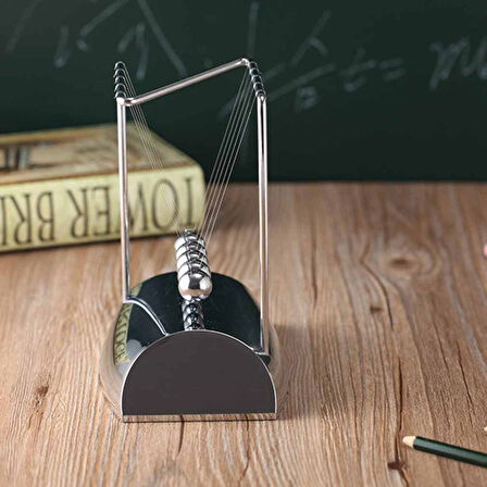 Lüks Newton Balance Denge Topu Büyük Boy Z Cradle Şık Ofis Hediyesi
