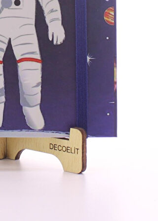 Lastikli Çizgisiz Sert Kapak NASA Defter