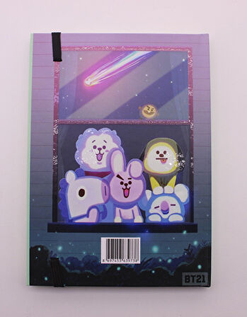 Lastikli Noktalı Sert Kapak BTS Defter