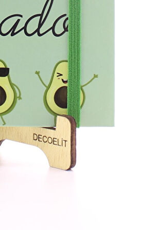 Lastikli Noktalı Sert Kapak Avokado Defter