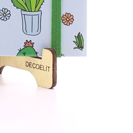 Lastikli Noktalı Sert Kapak Kaktüs Defter