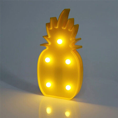 3D Led Işıklı  Ananas Masa Duvar Gece Lambası Ücretsiz Kargo