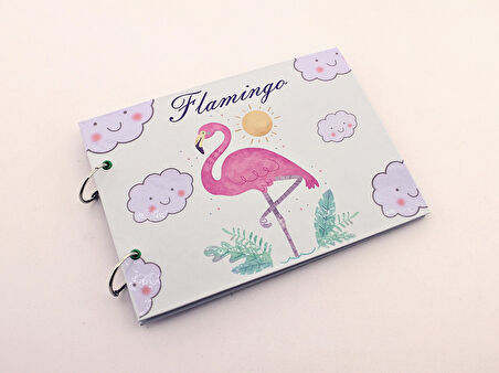 Flamingo Tasarımlı Kendin Yap Fotoğraf Albümü Klaket