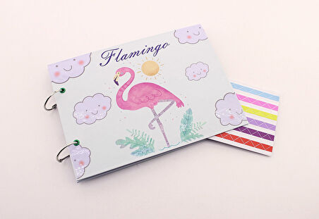 Flamingo Tasarımlı Kendin Yap Fotoğraf Albümü Klaket