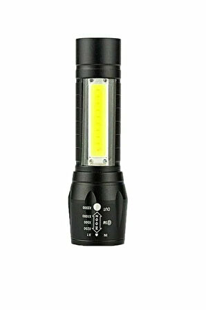 2 Adet Ultra Güçlü Usb Şarjlı El Feneri Orjinal Kutusunda Kamp Feneri Avcılık Feneri Polis Feneri