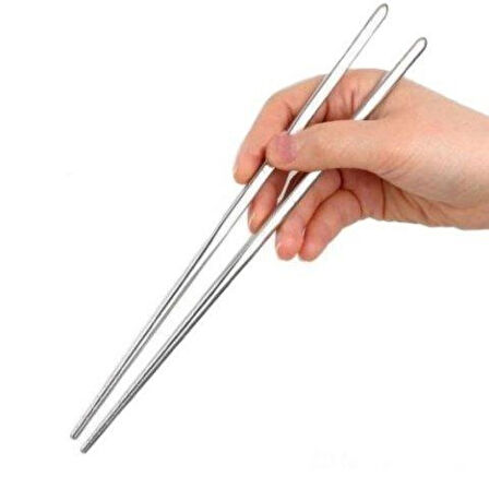 Metal Chopstick 5 Çift  Paslanmaz Çelik Çin Çubuğu Yemek Çubukları 5 Çift 