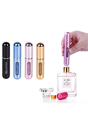 4 Adet Parfüm Şişesi Taşınabilir Mini Doldurulabilir  Atomizer Parfüm Şişeleri Boş Küçük
