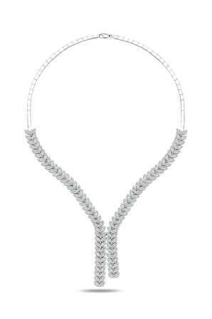925 Ayar Gümüş Ful Taşlı Balık Model Su Yolu Set