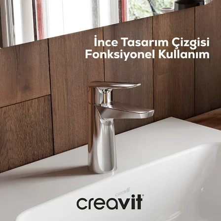 Creavit Bevel Krom Lavabo-Banyo-Eviye Bataryası 3'lü Set BV1500-BV2500-BV8500