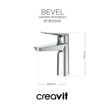 Creavit Bevel Krom Lavabo Bataryası BV1500