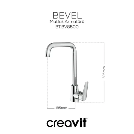 Creavit Bevel Krom Eviye Bataryası BV8500