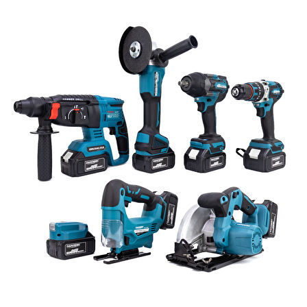 YEDİLİ SET MK800 (POWERBANK&LED+ Ş.Hilti+Ş.spral+S.Sıkma+13mm Ç.Mandren+Ş.Dekupaj+Sunta Kesme)