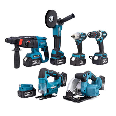 YEDİLİ SET MK350 (POWERBANK&LED+ Ş.Hilti+Ş.spral+S.Sıkma+13mm Ç.Mandren+Ş.Dekupaj+Sunta Kesme) 
