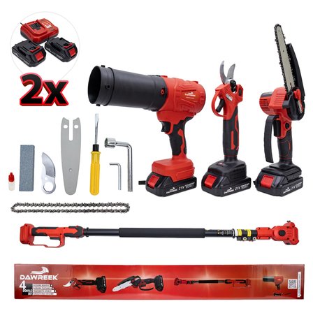 Dawreek BT0241 Dörtlü Budama Seti MW (Teleskopik 2.5m+Ağaç Budama+Bağ Makası+Turbo Fani)