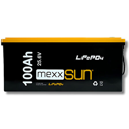 Mexxsun 25.6 V 100 AH Lityum Akü  