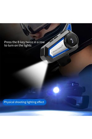 BT31 Motosiklet Kask Bluetooth Kulaklık Interkom Su Geçirmez Moto Intercomunicador Bluetooth V5.2 Led Işıklı Kask Kulakığı Otomatik Çağrı Cevaplama intercom