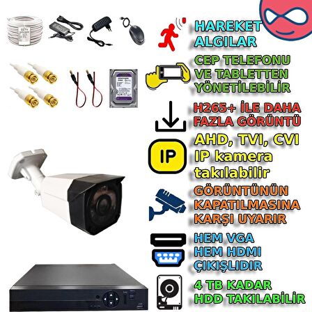 1 KAMERALI 500GB HDDLİ 5MP SONY LENS GÜVENLİK KAMERASI SETİ
