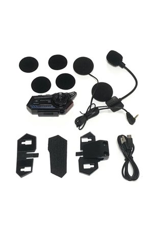 BT57 Motorsiklet Kask Kulaklık Bluetooth 5.3 Motosiklet Kulaklığı Edr Ikaz Işık Modlu Intercom Kask Kulaklık BT57 interkom Helmet Bluetooth Headset