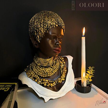 Afrikalı kadın heykeli Figür Dekoratif Obje ve Biblo masa dekorasyon salon ofis Aksesuarları