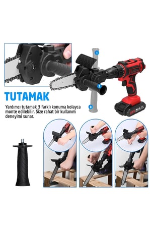 Dal Budama Testeresi Makinesi Matkap Uyumlu Makası Dal Kesme Bağ Üzüm Çubuk Budama BTK.