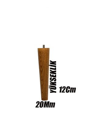 Ahşap Dolap Mobilya Koltuk Kanepe Ayağı Ayakları M8 12 Cm (CEVİZ) Bağlantı Aparatlı 4'lü Set.
