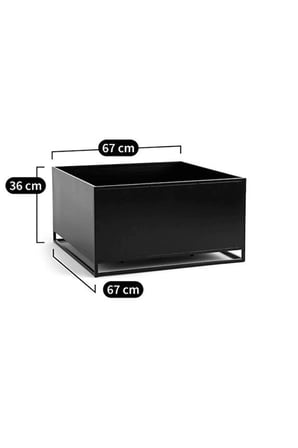 BTK8674 Kase Metal Dekoratif Çiçeklik 67x67 cm