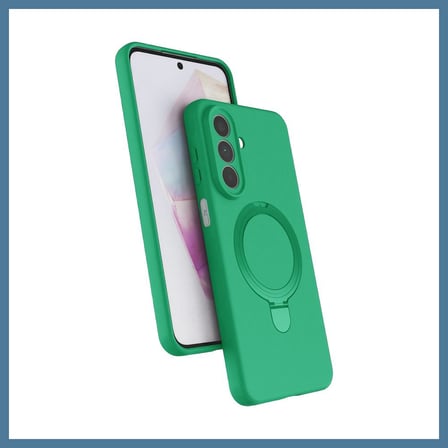 Bezos Samsung Galaxy A27 5G Regal Magsafe Standlı Kapak - Yeşil BTKFZ