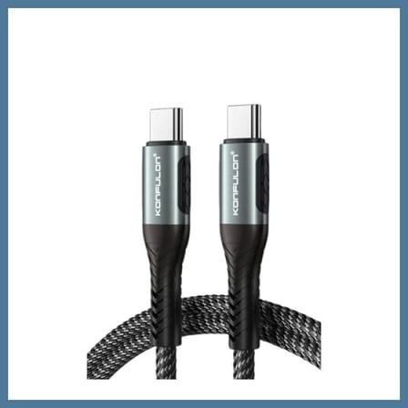 Bezos Konfulon DC43 Type-C to Type-C 1M Örgü 60W Hızlı Şarj Kablo - Siyah BTKFZ
