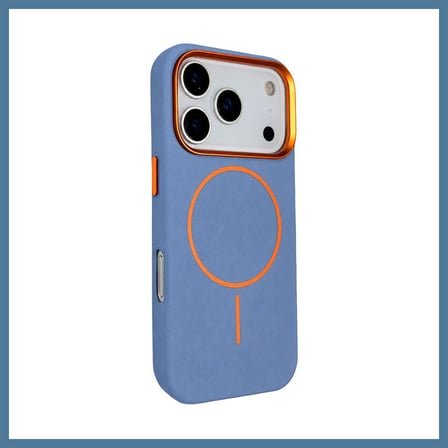 Bezos Joko iPhone 18 Pro Uyumlu/17 Pro Luno Deri Magsafe Kapak - Sierra Blue BTKFZ