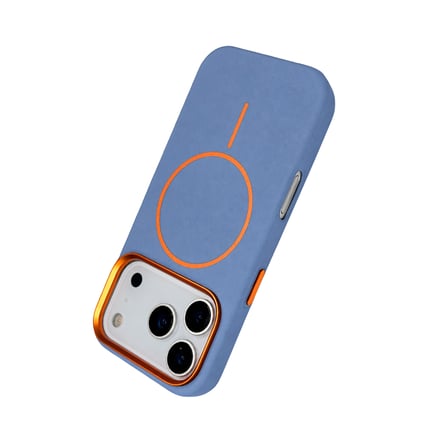 Bezos Joko iPhone 18 Pro Uyumlu/17 Pro Luno Deri Magsafe Kapak - Sierra Blue BTKFZ